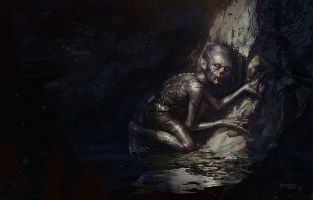 An artist's impression of Gollum, by Frederic Bennett. Photo Credit