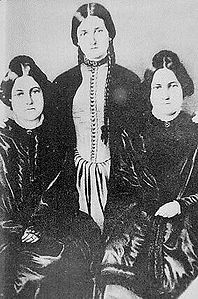 The Fox sisters. From left to right: Margaret, Kate and Leah