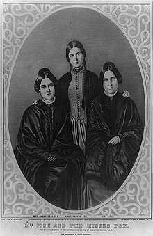 The Fox sisters in 1852