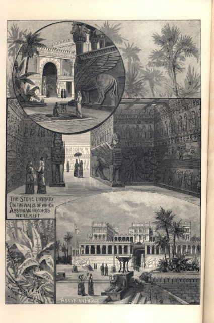 "The Stone Library On The Walls Of Which Assyrian Records Were Kept, Assyrian Palace" Frontispiece. Photo credit