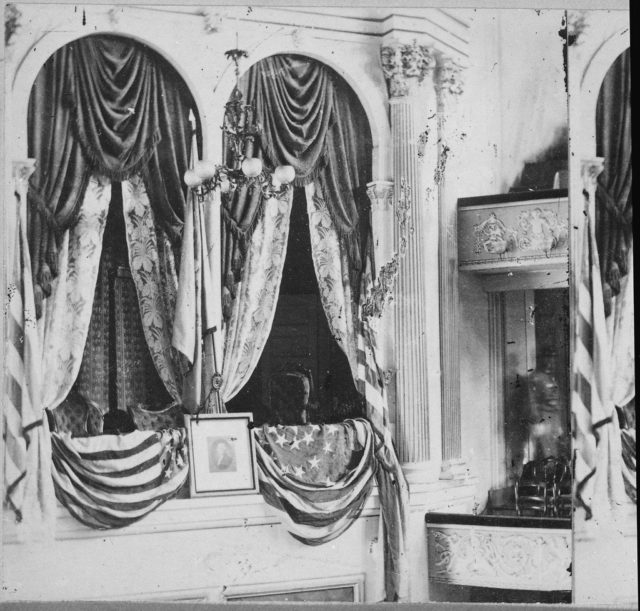The Presidential Box at Ford’s Theatre, where Lincoln was assassinated