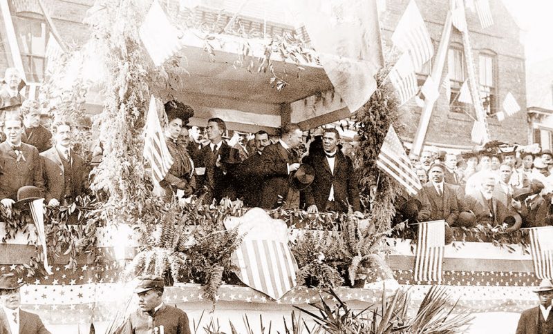Booker Washington and Theodore Roosevelt at Tuskegee Institute, 1905