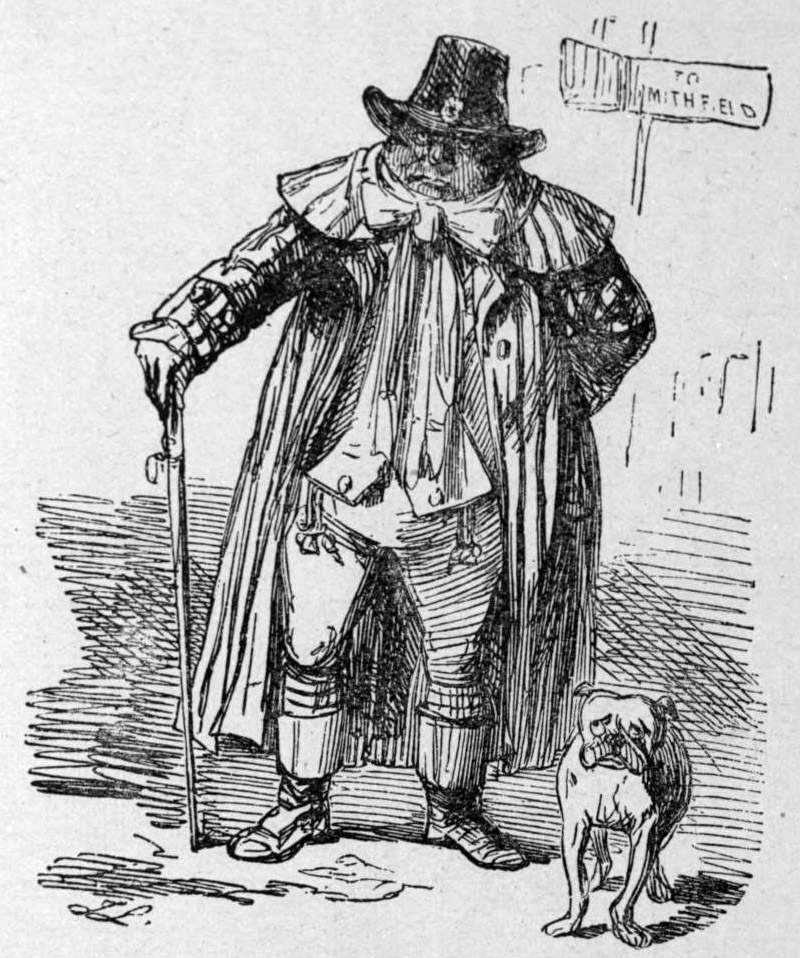 A French depiction of Milord John Bull, heading to Smithfield Market to sell his wife