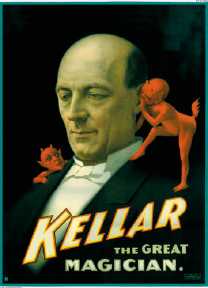 Harry Kellar's famous advertisements often portrayed supernatural creatures