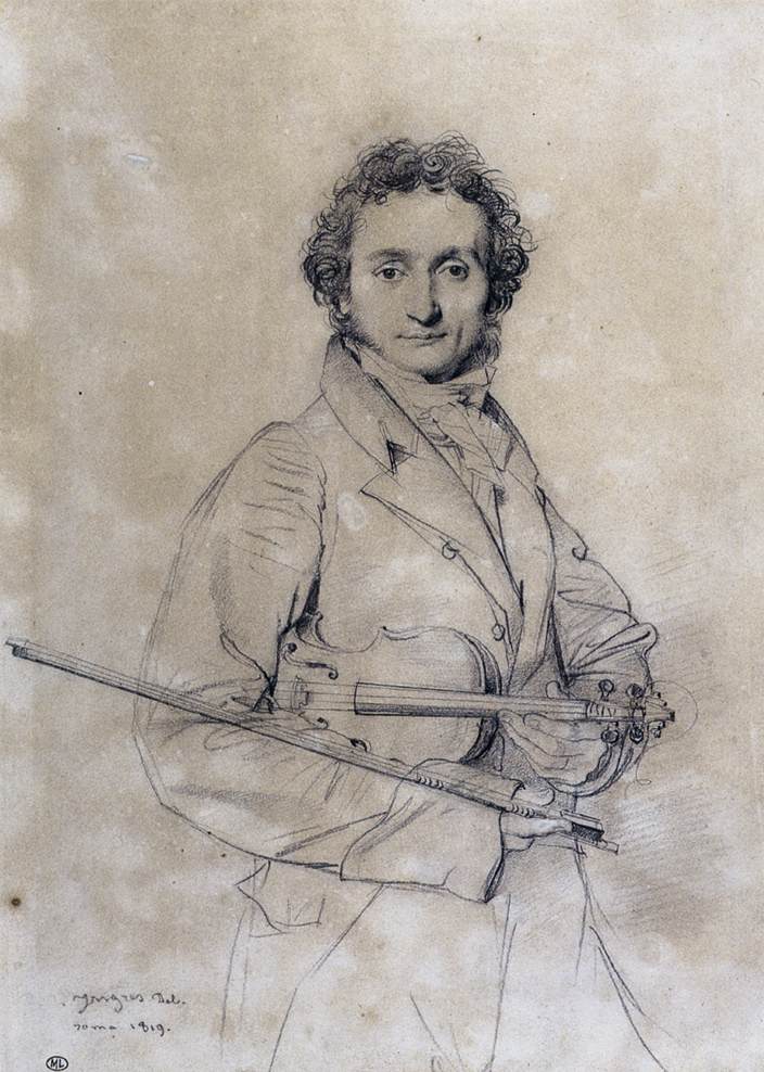 Niccolo Paganini (1819), by Jean-Auguste-Dominique Ingres