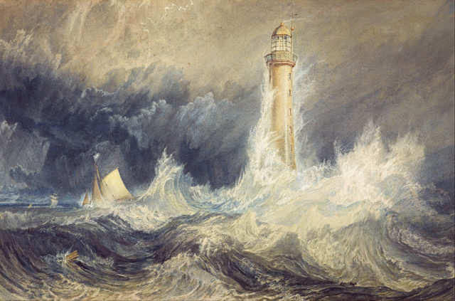 Watercolour of the lighthouse by J. M. W. Turner (1819), Scottish National Gallery collection