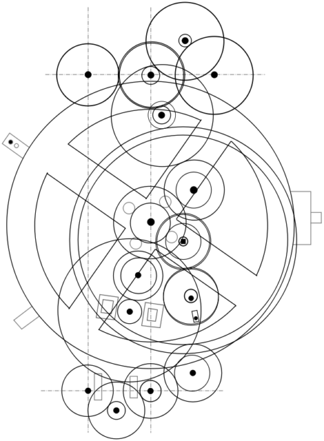 Schematic of the artefact's known mechanism