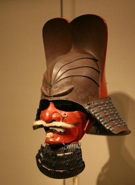 Samurai helmet with face mask. Photo Credit