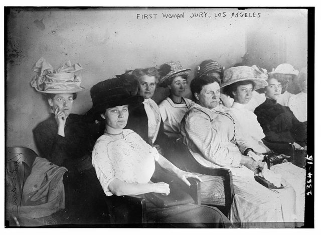 First woman jury, Los Angeles 1911 Photo Credit