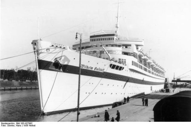 Wilhelm Gustloff as a hospital ship. Danzig, 23 September 1939 Photo Credit