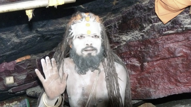 An Aghori sadhu in a cave near Badrinath. Photo Credit