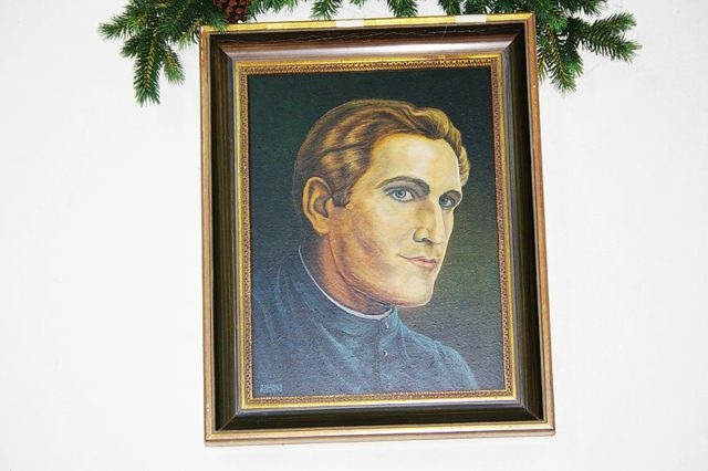Josef Mohr, painting at the Silent Night Chapel. Photo Credit