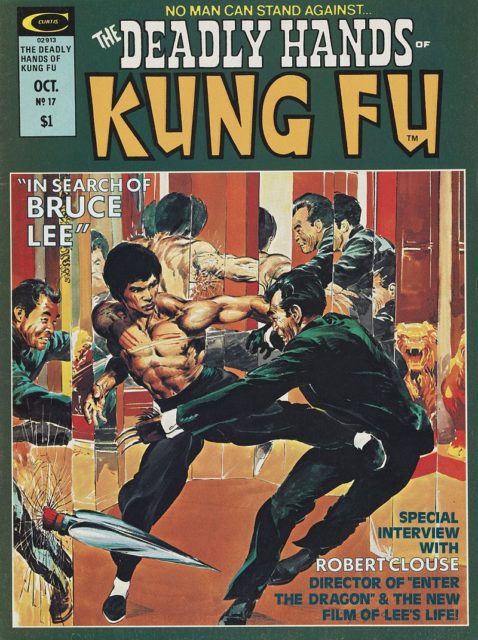 Cartoon by Neal Adams depicting the final fight between Lee and Han from Enter the Dragon (Deadly Hands of Kung Fu, October 1975). Photo   Credit