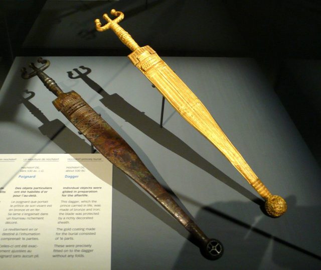 Dagger with gold foil. Photo Credit