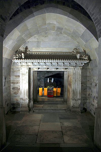 Entrance to the burial chamber in Cixi's tomb.