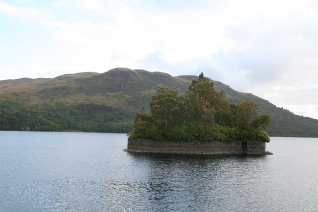 Factor's Island, Loch Katrine, where Rob Roy once imprisoned the Duke's factor. Photo credit