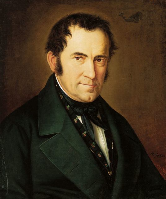 Franz Xaver Gruber, painted by Sebastian Stief (1846).