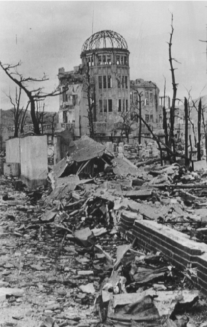 The Hiroshima Genbaku Dome after the bombing