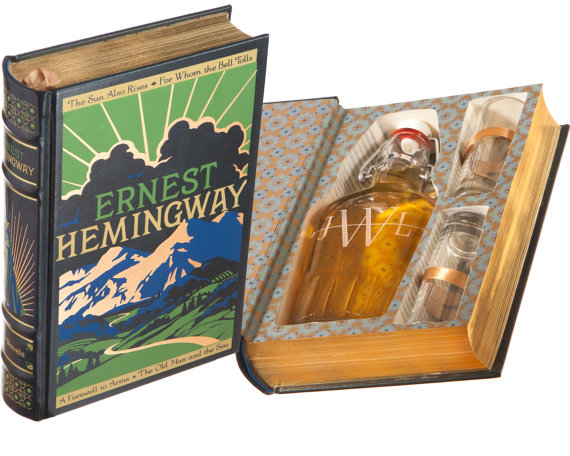 hollow-book-with-flask-shot-glasses-ernest-hemingway