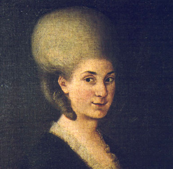 Portrait of Maria Anna Mozart, c. 1785