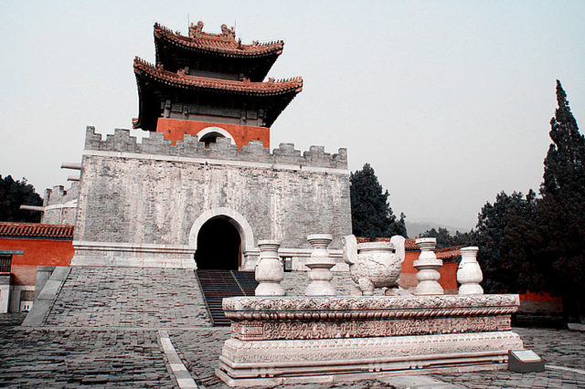Memorial tower of the tomb of Empress Dowager Cixi