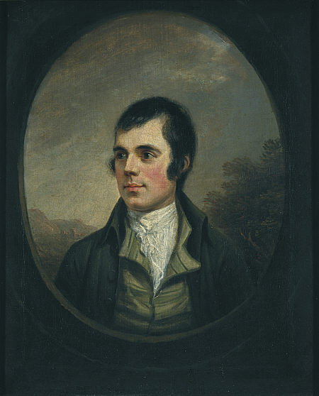 The best-known portrait of Burns, by Alexander Nasmyth, 1787