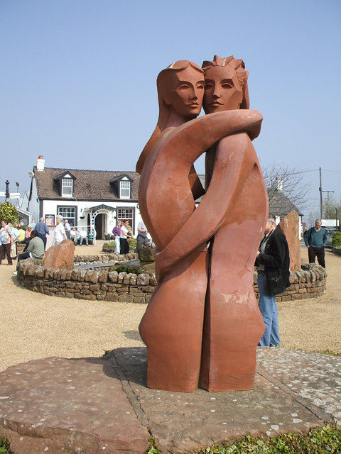 "The Lovers," Kenneth Allen's sculpture in Gretna Green. Photo credit