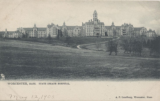 The Asylum pictured on a postcard dated 1905.