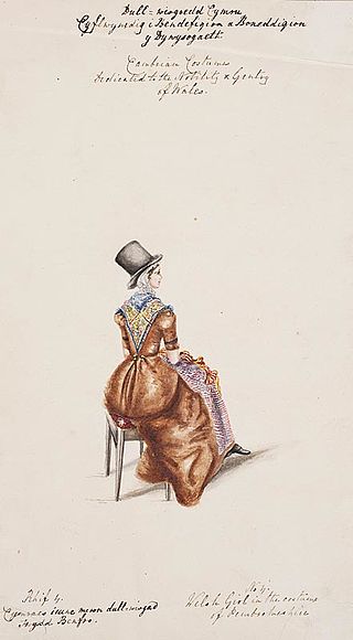 Welsh girl in the costume of Pembroke, 1830