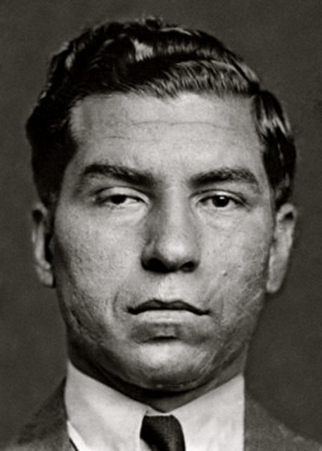 Mugshot of Charles Luciano at 1936, Italian-American mobster