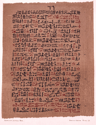 Ebers Papyrus from National Library of Medicine Photo Credit