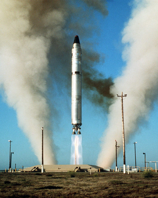 Titan-II ICBM silo test launch, Vandenberg Air Force Base