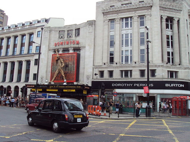 Dominion Theatre in 2008 showing We Will Rock You. Photo credit