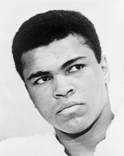 Bust photographic portrait of Muhammad Ali in 1967. World Journal Tribune photo by Ira Rosenberg.