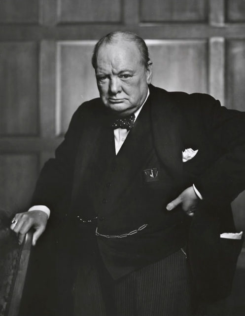 Sir Winston Leonard Spencer-Churchill (November 30, 1874 – January 24, 1965). Photograph by Yousuf Karsh Photo Credit