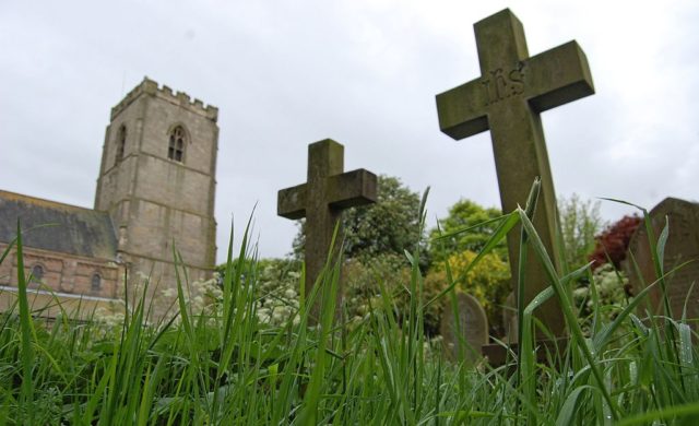 All Saints Church grounds, Spofforth; Metcalf's final resting place. Photo credit