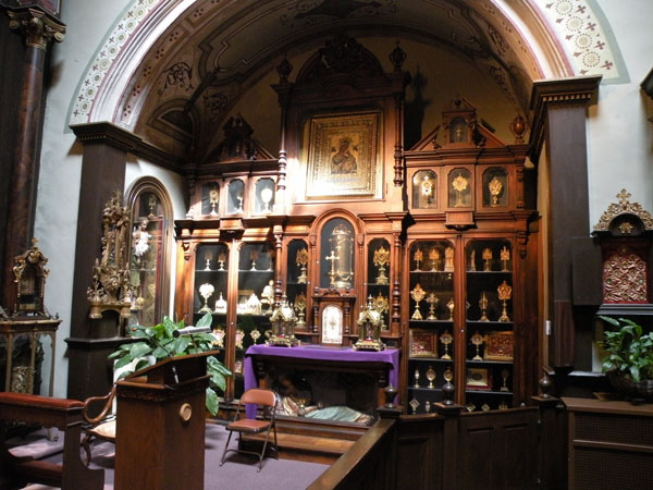 The left side of the altar at the chapel. Photo Credit
