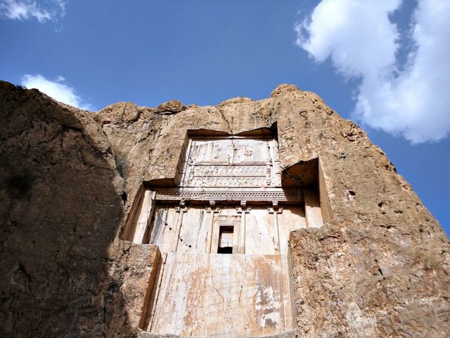 The tombs are locally known as the ‘Persian crosses’, after the shape of the facades of the tombs. Photo Credit