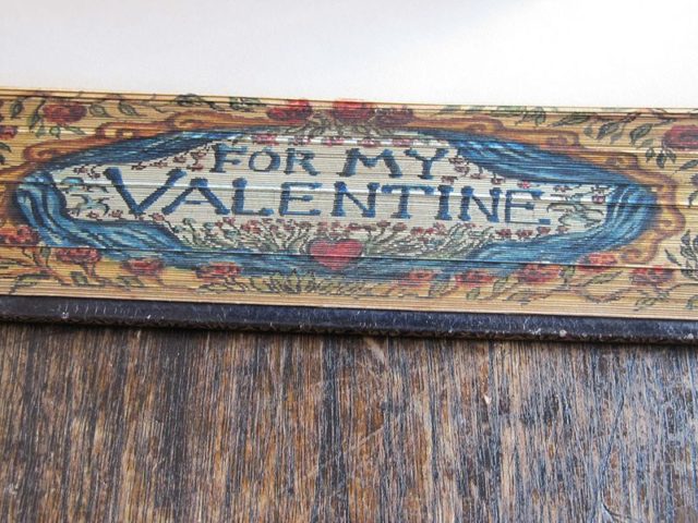 Fore-edge painting on “The New Casket: a gift book for all seasons”, published in 1850.