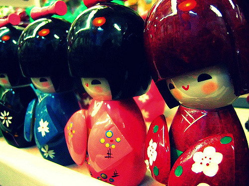 There are 11 types of Kokeshi dolls. Photo Credit
