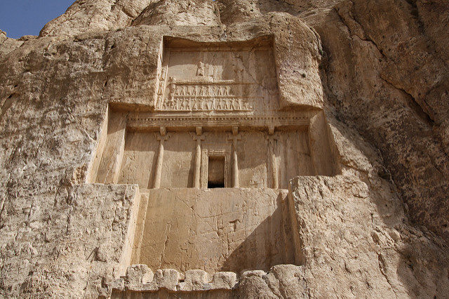 Tomb of Darius I the Great, close view Photo Credit
