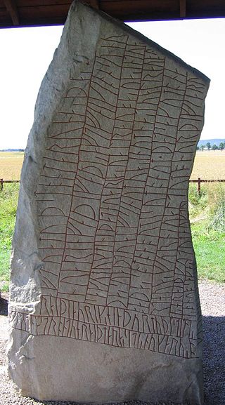 The front of the stone. The beginning of the inscription is read by tilting your head to the left Photo Credit