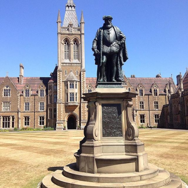 Statue of Thomas Sutton on Founder’s Court Photo Credit