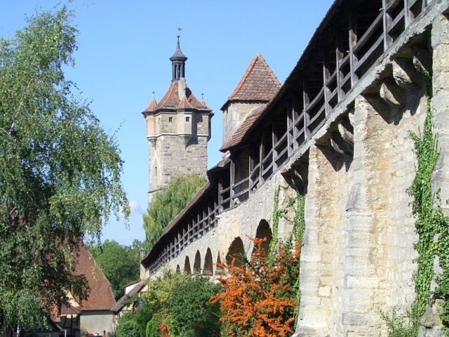 Medieval town wall and Klingentorturm, a defensive tower Photo Credit