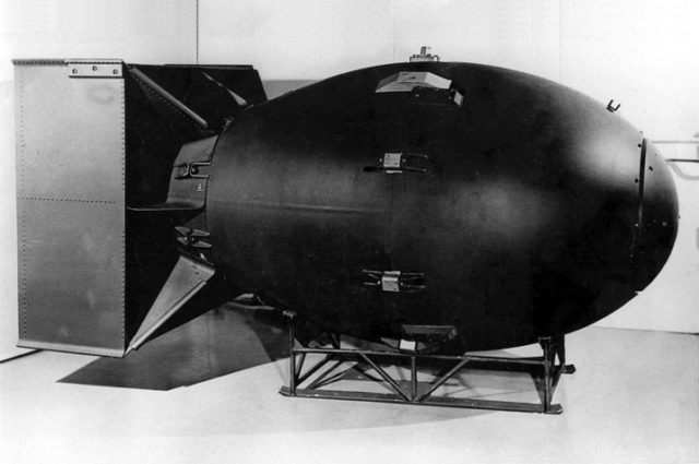 Replica of the original Fat Man bomb
