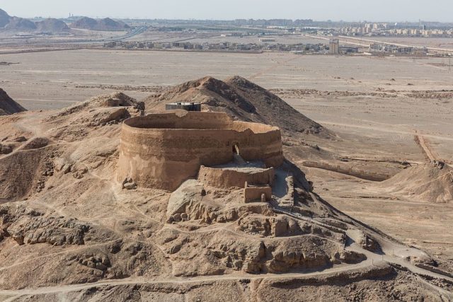 Tower of Silence near Yazd, Iran. The building is no longer in use. Photo Credit