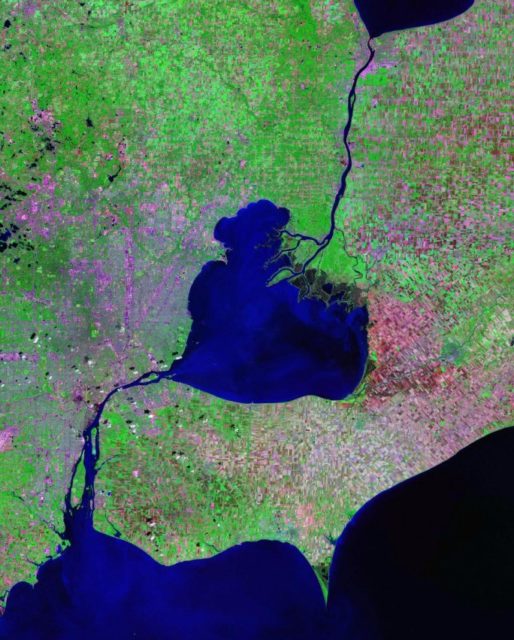 Lake St Clair satellite image