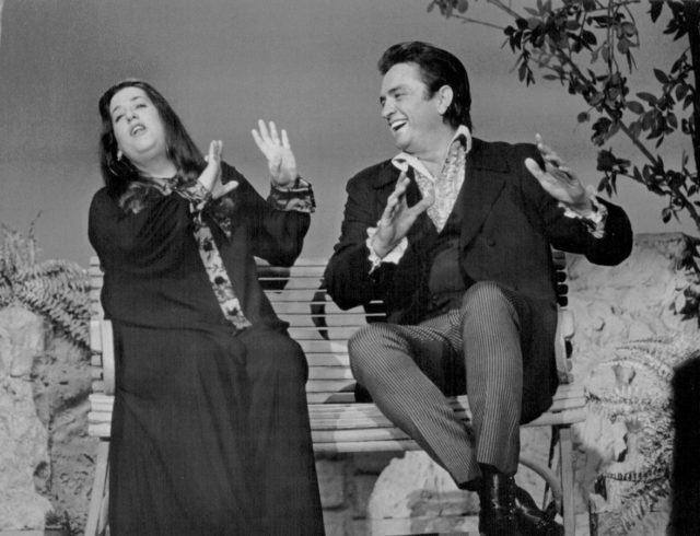 Publicity photo of Cass Elliot and Johnny Cash from “The Johnny Cash Show”, (1969)