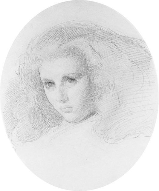 Edith Liddell, sister to Alice (William Blake Richmond, ca 1864)