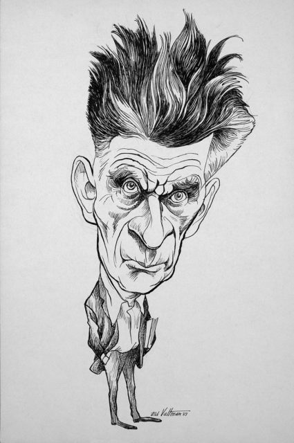Caricature of Beckett by Edmund S. Valtman.